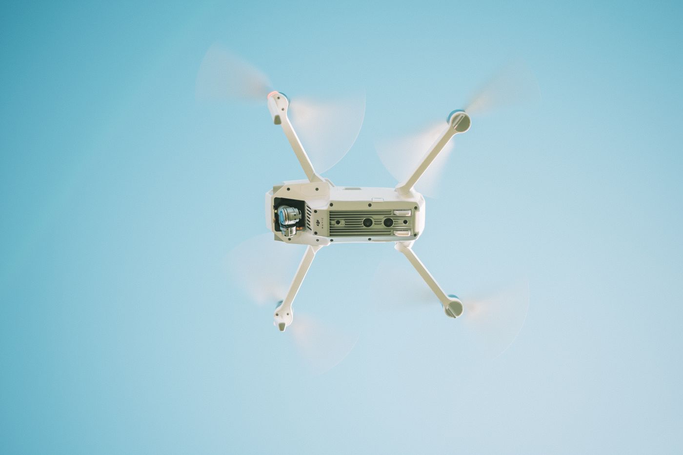 A mapping drone in flight
